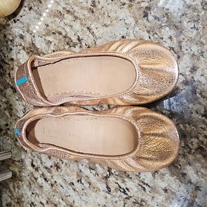 Tieks Metallic Bronze Ballerina Flats. Size 10